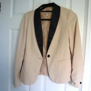 Cream tuxedo blazer